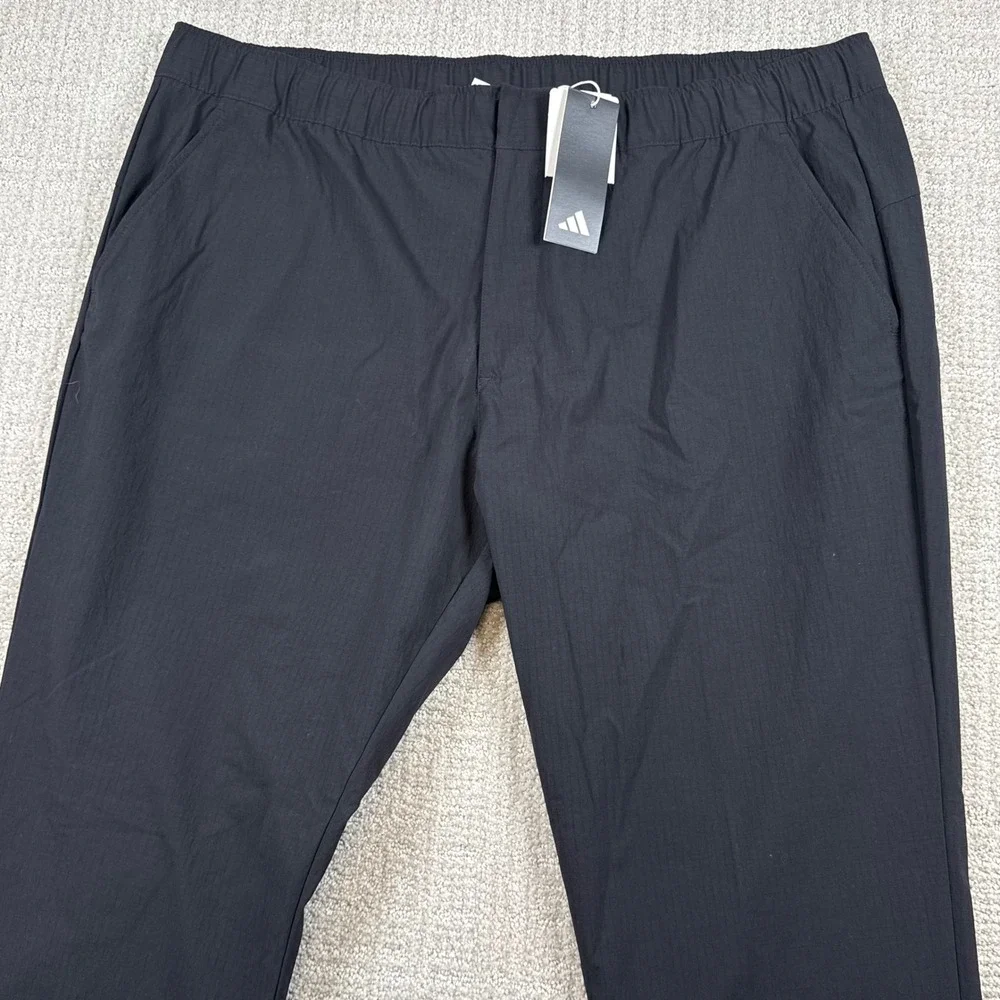 NEW Adidas Mens 2XL Black Ripstop Elastic Waist Jogger Pants HY5383